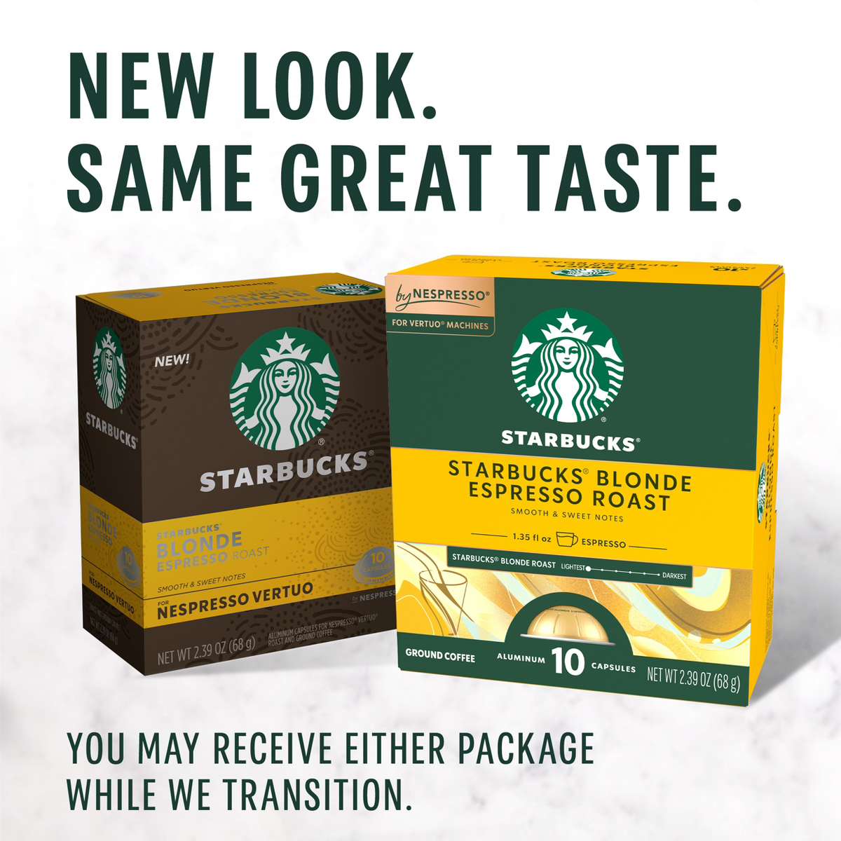 Starbucks by Nespresso Vertuo Line Blonde Espresso, 40ct