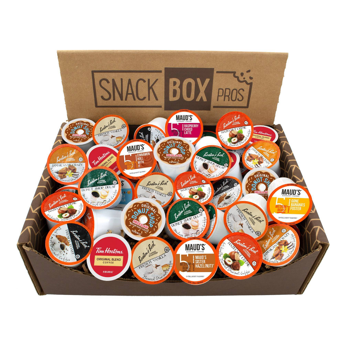 Snack Box Pros Assorted Box Medium Roast Coffee - 40ct