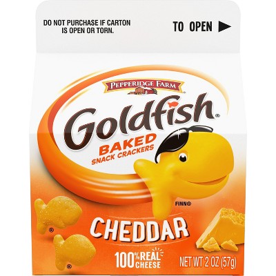 Goldfish Cheddar Cheese Crackers Carton - 2oz: No Artificial Preservatives, No Artificial Flavors, No High Fructose Corn Syrup