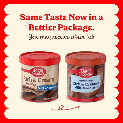 Betty Crocker Rich and Creamy Milk Chocolate Frosting - 16oz: Gluten-Free, Low Sodium