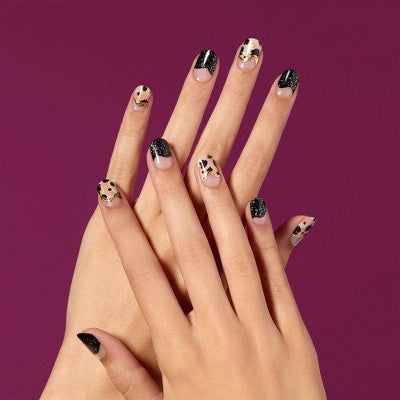 Dashing Diva Glaze Art Studio Mani Bundle - Cheetah Drip and Mini LED Lamp - 33ct