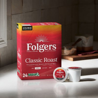 Folgers Classic Medium Roast Coffee Pods - 24ct/6.77oz