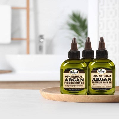 Difeel Premium Natural Argan Hair Oil - 2.5 fl oz