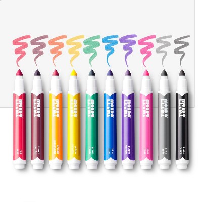 10ct Washable Markers Broad Tip Classic Colors - Mondo Llama™: School Supplies for Kids, 2mm, Multicolored, Ages 3+