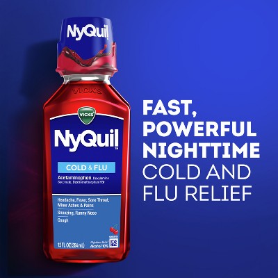 Vicks DayQuil & NyQuil Cold & Flu Medicine Liquid - Cherry - 24 fl oz: 2-Pack, With Acetaminophen