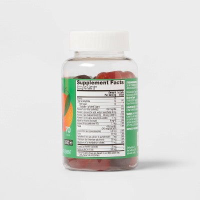 Adult Multivitamin Gummies - Orange, Peach & Berry - up&up™