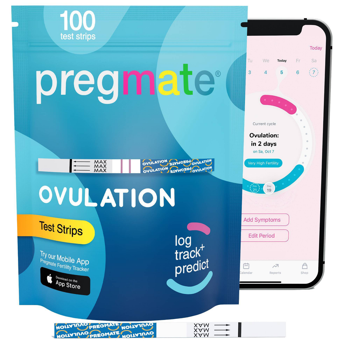 Pregmate Ovulation Test Strips, 100 Count Pack