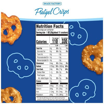 Snack Factory Pretzel Crisps Original On-the-Go - 3oz