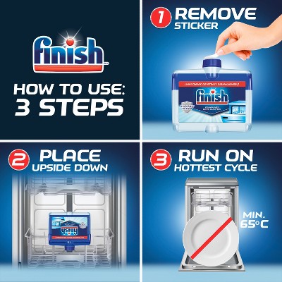 Finish Fight Grease and Limescale Liquid Dishwasher Hygienic Cleaner - 8.45 fl oz