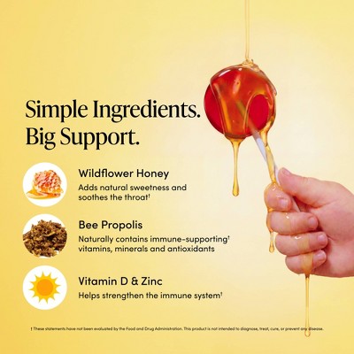 Beekeepers Naturals Kids' Propolis Immune Support Lollipops - Watermelon - 15ct