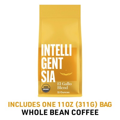 Intelligentsia Direct Trade Organic El Gallo Breakfast Blend Light Roast Whole Bean Coffee - 11oz: Arabica Beans, Organic Certified
