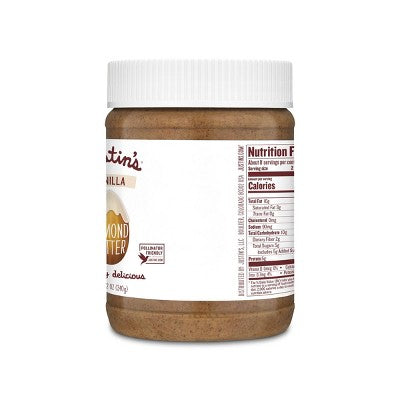 Justin's Vanilla Almond Butter - 12oz: Certified Gluten-Free, Creamy