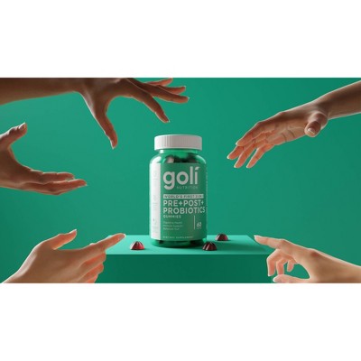 Goli Nutrition Pre + Post + Probiotics Vegan Gummies - 60ct