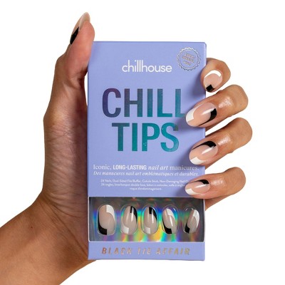 Chillhouse Chill Tips Press On Nail Set - Black Tie Affair - 24ct
