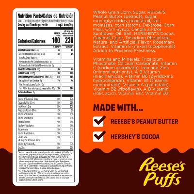 General Mills Size Reeses Puffs Cereal - 19.7oz: No High Fructose Corn Syrup, Whole Grain