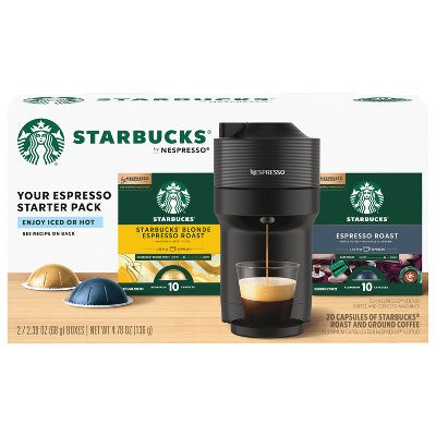 Starbucks By Nespresso Vertuo Line Espresso and Blonde Roast Dual Pack Coffee Pods - 20ct