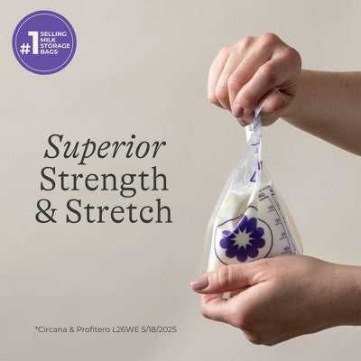 Lansinoh Breast Milk Storage Bags, Fast Freeze & Thaw Breast Milk Bags for Baby Bottle Feeding - 6oz