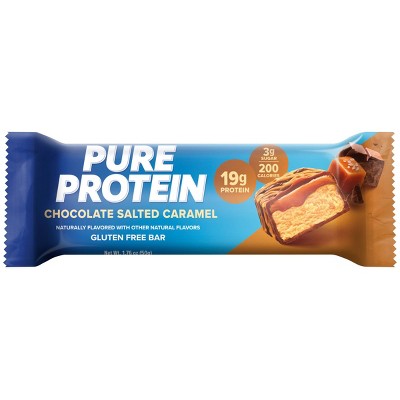 Pure Protein Chocolate Salted Caramel High Protein Snack Protein Bar - 19g Protein - 12ct