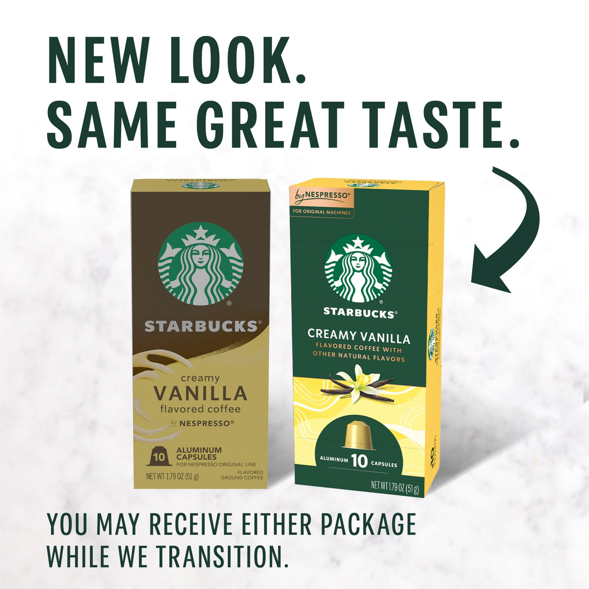 Starbucks by Nespresso OL Creamy Vanilla Capsules, 50ct