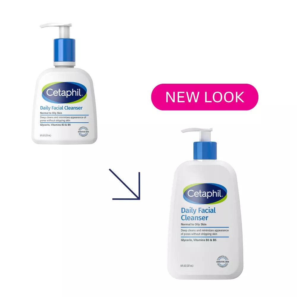 Cetaphil Daily Facial Cleanser, Normal to Oily Skin, 8 oz - OTC Shoppe Express