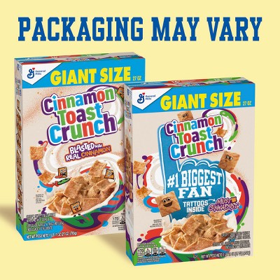 General Mills Cinnamon Toast Crunch Breakfast Cereal - 27oz: No Artificial Flavors, Whole Grain