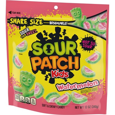 SOUR PATCH KIDS Watermelon Soft & Chewy Gummy Candy Share Size - 12oz