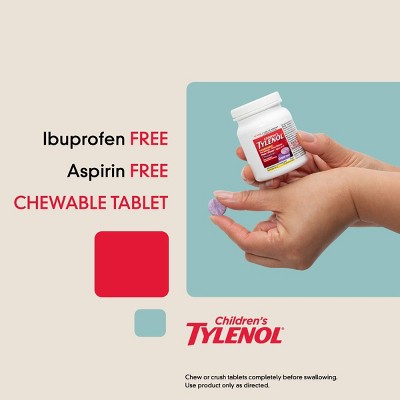 Children's Tylenol Pain + Fever Relief Chewables - Acetaminophen - Grape - 24ct