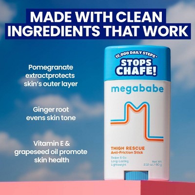 Megababe Thigh Rescue Lotion Anti-Chafe Stick - 2.12oz