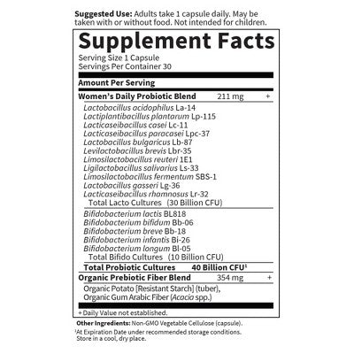 Garden of Life Women's Probiotics Daily Care Capsules - 30ct