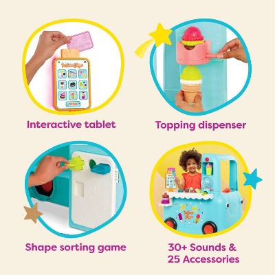 B. toys - Interactive Ice Cream Truck - Ice Cream Shoppe: Play Food, Music, Sound Effects, Lights, Creative Play
