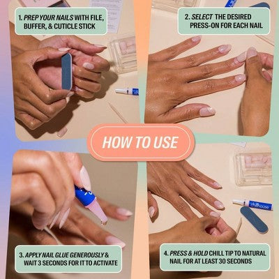 Chillhouse Chill Tips Press on Fake Nails - Chill at the Disco - 24ct