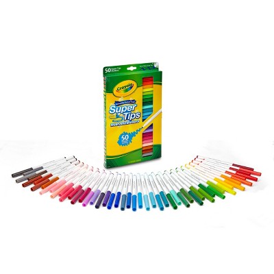 Crayola 50ct Super Tips Washable Markers, Kids School Supplies, Art Classroom Must Haves for Teachers, Journaling and Coloring Gift, Ages 3+