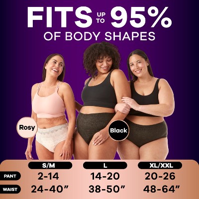 Always Discreet Boutique Black Maximum Underwear - XL