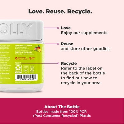 OLLY Adult Multivitamin + Probiotic Supplement Gummies - 70ct