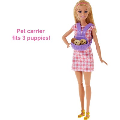 Barbie Doll Newborn Pups Playset