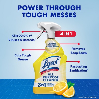 Lysol Lemon Breeze Scented All Purpose Cleaner & Disinfectant Spray - 32 fl oz