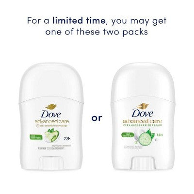 Dove Beauty Advanced Care 72-Hour Cool Essentials Mini Antiperspirant & Deodorant Stick - Travel Size - 0.5oz