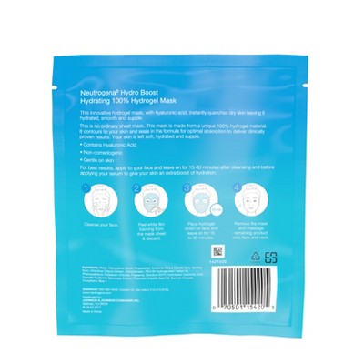 Neutrogena Hydro Boost Moisturizing Face Mask with Hyaluronic Acid for Dry Skin - 1oz