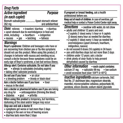 Pepto-Bismol Caplets, Upset Stomach Relief, Stomach Relief, Anti-Diarrheal - 40ct