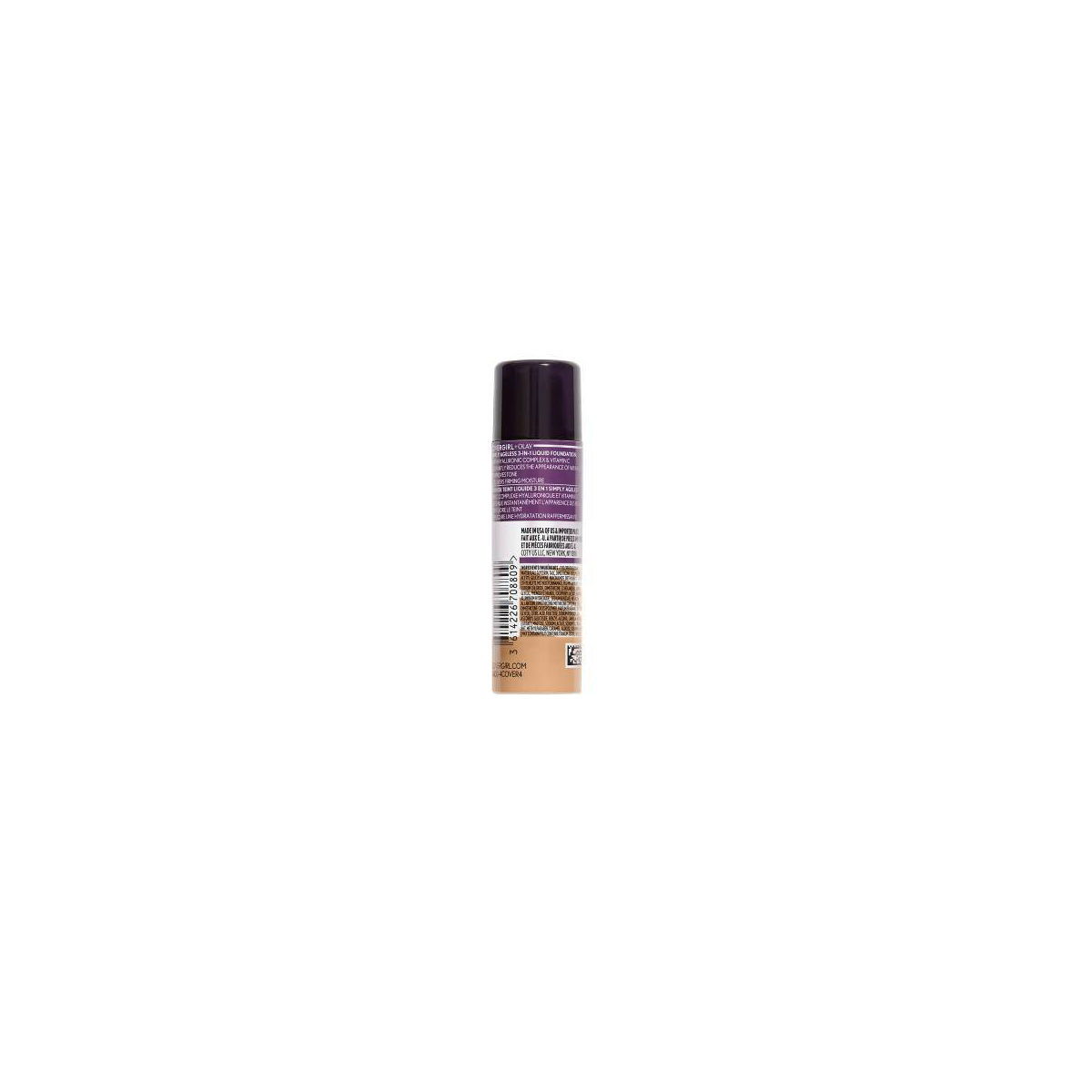 COVERGIRL + Olay Simply Ageless 3-in-1 Liquid Foundation with Hyaluronic Complex + Vitamin C, 265 Tawny - 1 fl oz