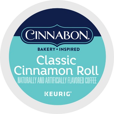 Cinnabon Classic Cinnamon Roll Flavored Light Roast Keurig K-Cup Coffee Pods - 24ct