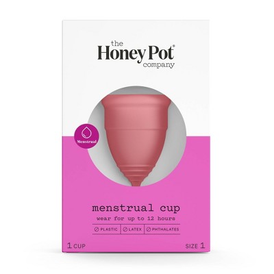 The Honey Pot Company, Silicone Menstrual Cup, Size 1 for Light-Medium Flow - 1ct