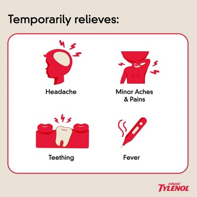Infants' Tylenol Pain Reliever and Fever Reducer Liquid Drops - Acetaminophen - Cherry - 2 fl oz