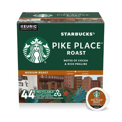 Starbucks Pikes Place Medium Roast Keurig K-Cup Coffee Pods - 44ct