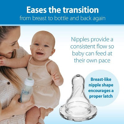 Dr. Brown's 8oz Anti-Colic Options+ Narrow Baby Bottle with Level 1 Slow Flow Nipple - 4pk - 0m+