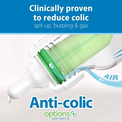 Dr. Brown's 8oz Anti-Colic Options+ Narrow Baby Bottle with Level 1 Slow Flow Nipple - 4pk - 0m+