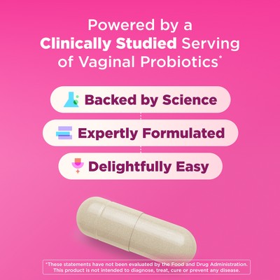 OLLY Happy Hoo-Ha Probiotic Capsules for Women Supports, Vaginal Health and pH Balance - 25ct