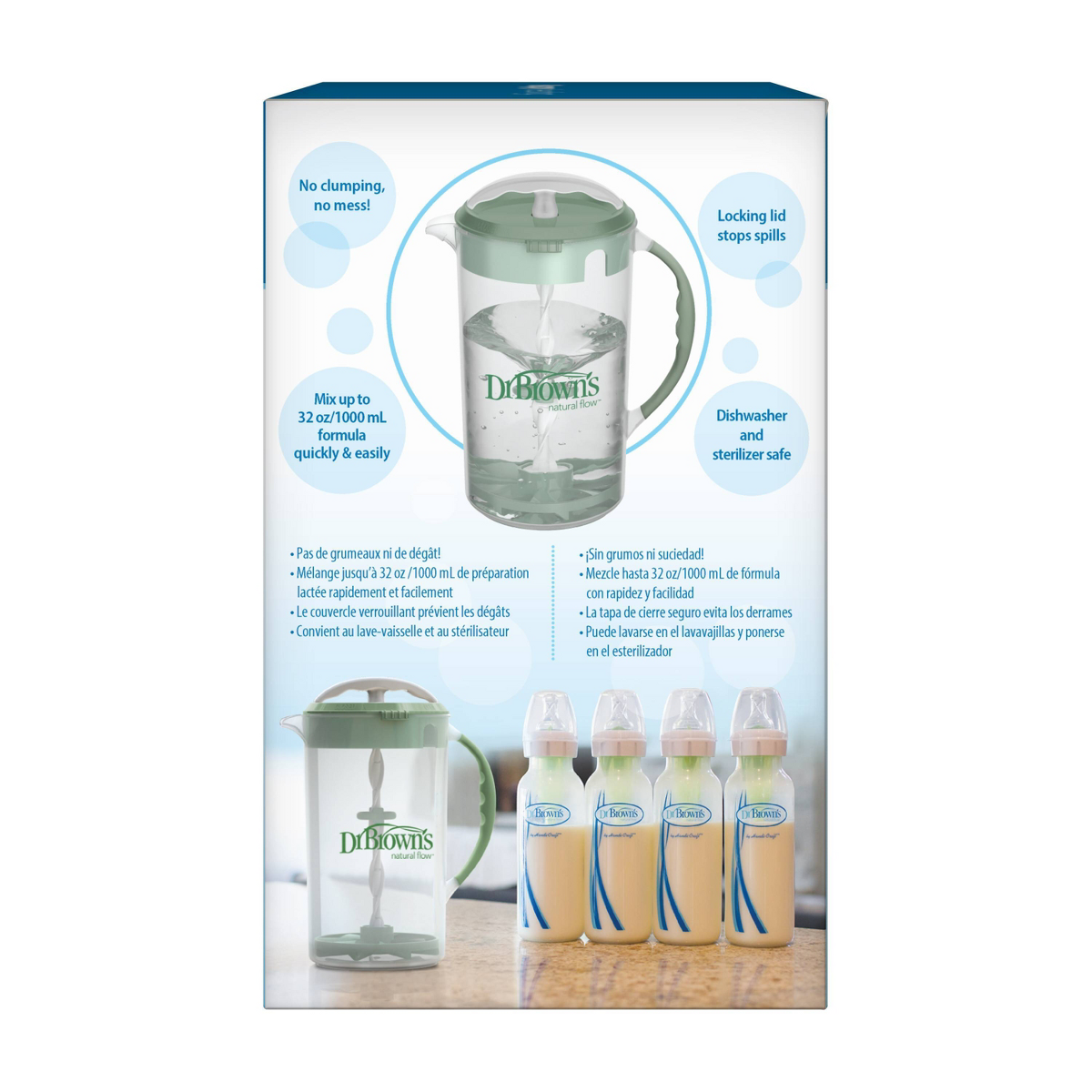 Dr. Brown's Formula Mixing Pitcher, 32oz - Green