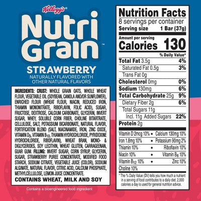 Nutri-Grain Strawberry Soft Baked Breakfast Bars - 8ct/10.4oz