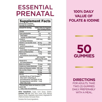 Nature's Bounty Optimal Solutions Prenatal Gummies - Strawberry - 50ct